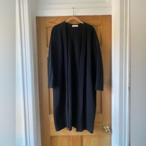 Oak + Fort black cotton-blend cardigan